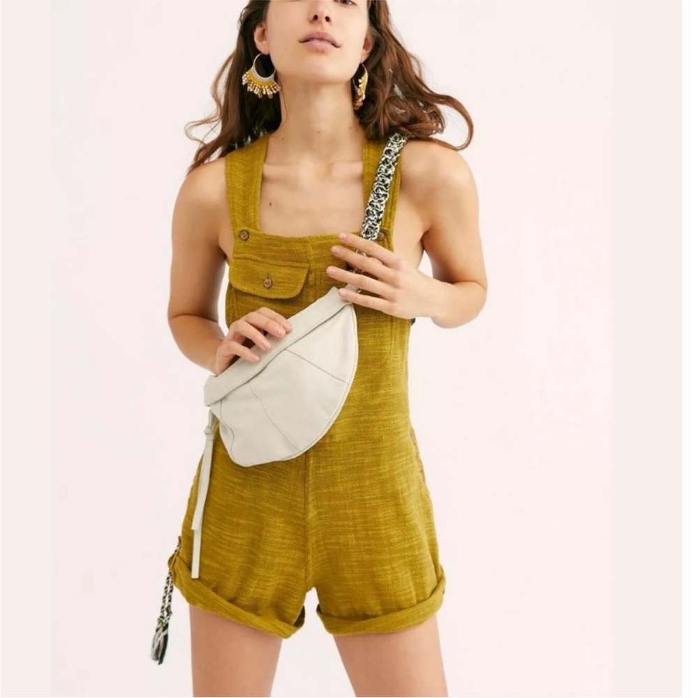 Free People Happiest When Sandy Overalls Romper